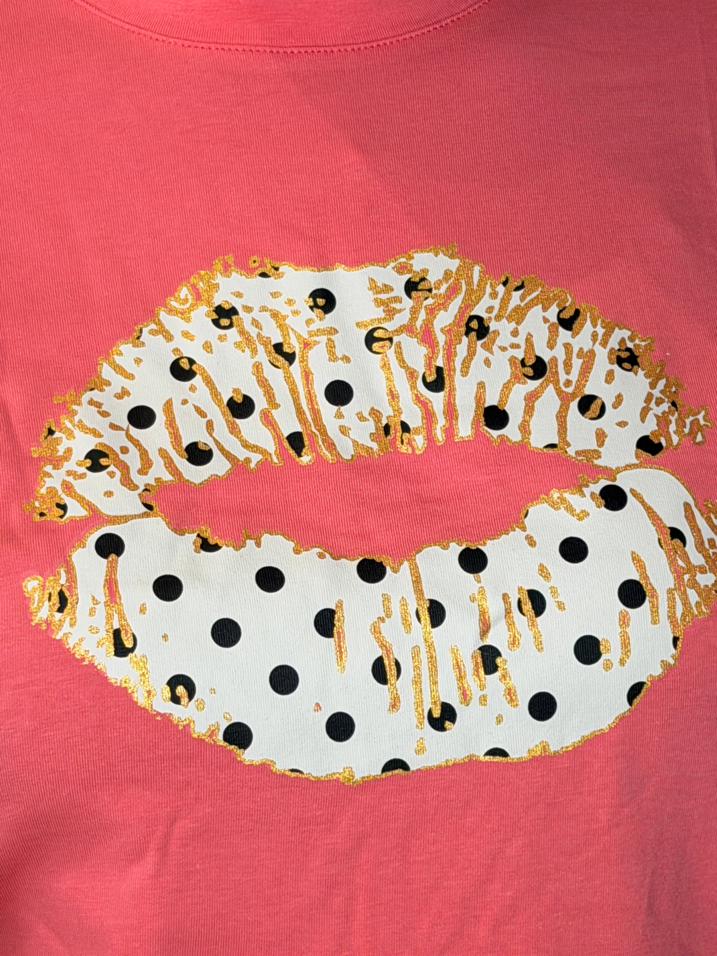 Culture Lip T-shirt In Sugar Coral