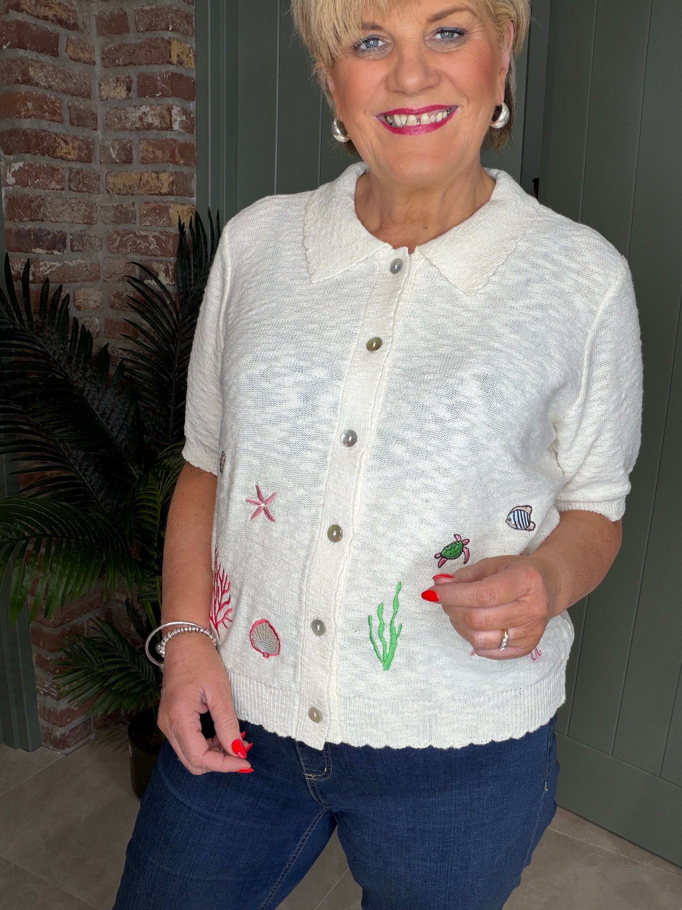 Nümph Nuseanna Cardigan  In Cloud Dancer