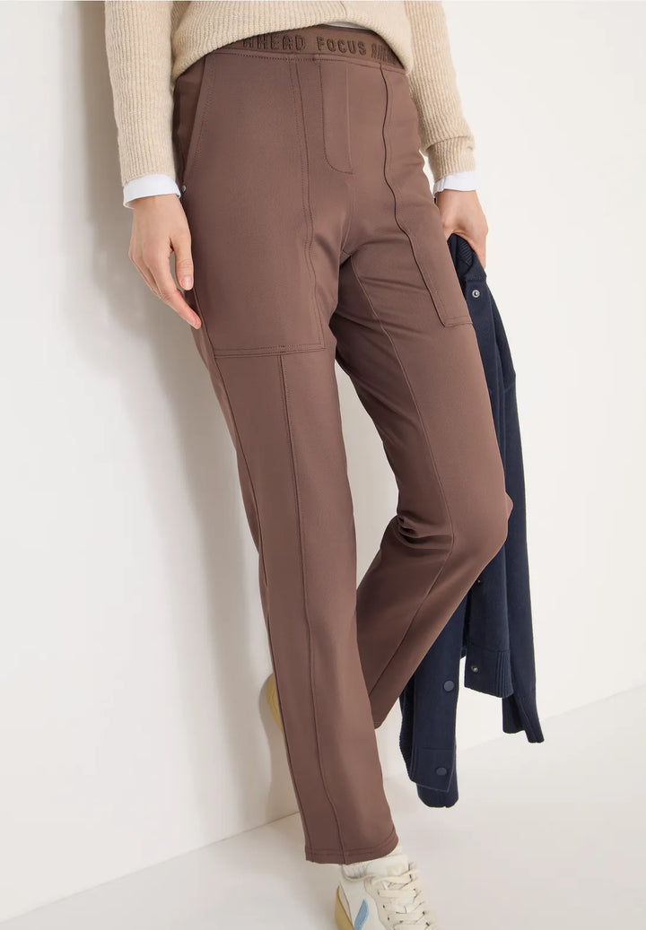 Cecil Tracey Travel Trousers In Urban Taupe