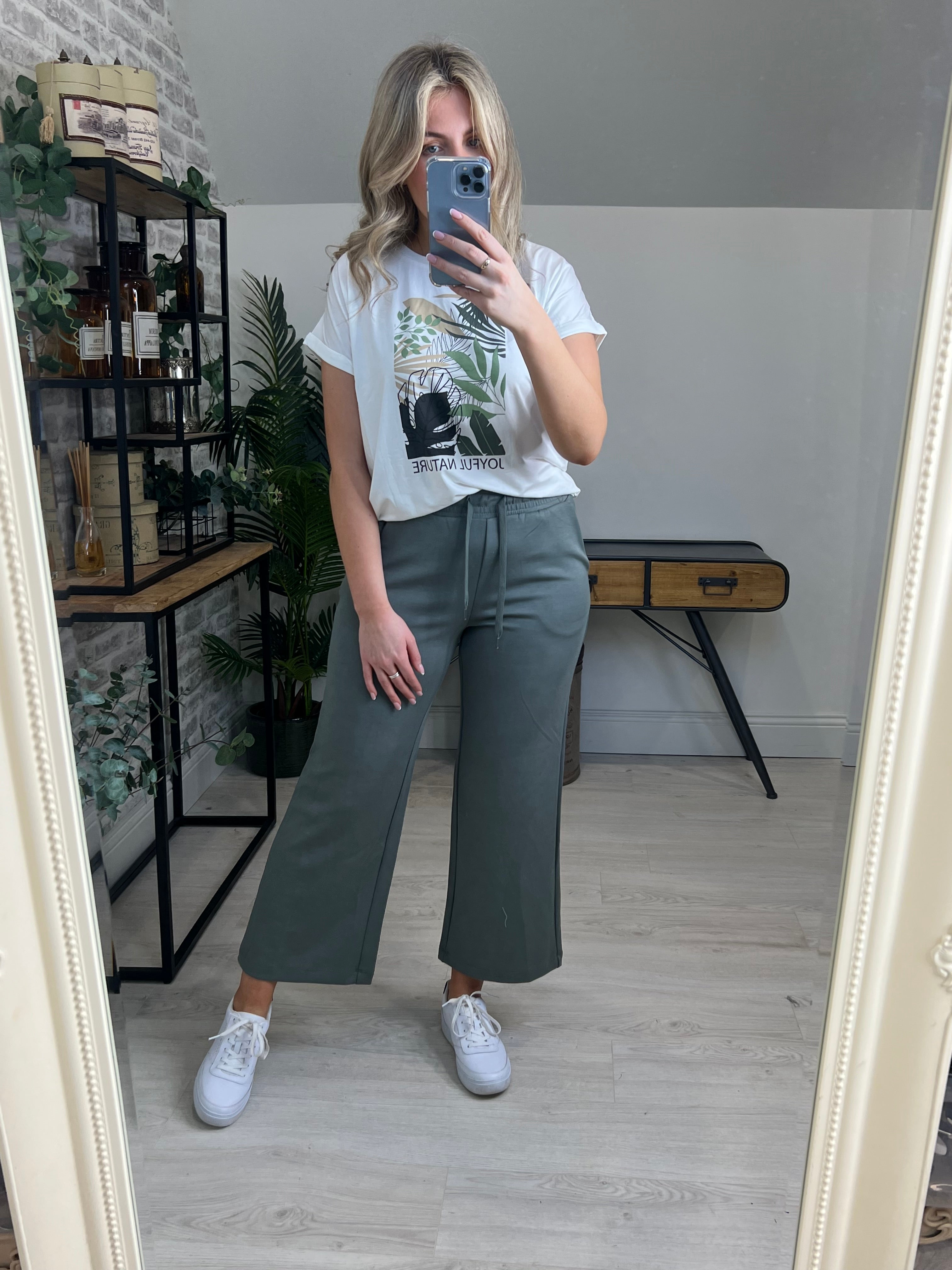 Soya Concept Banu Trousers In Dusty Green