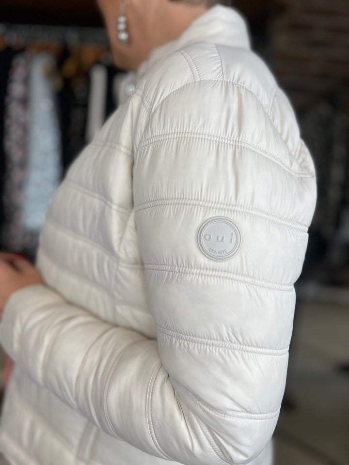 Oui Light weight Coat In Stone