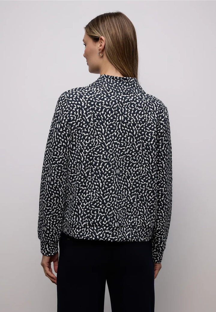 Street One Patterned Jacket In Shadowed Navy