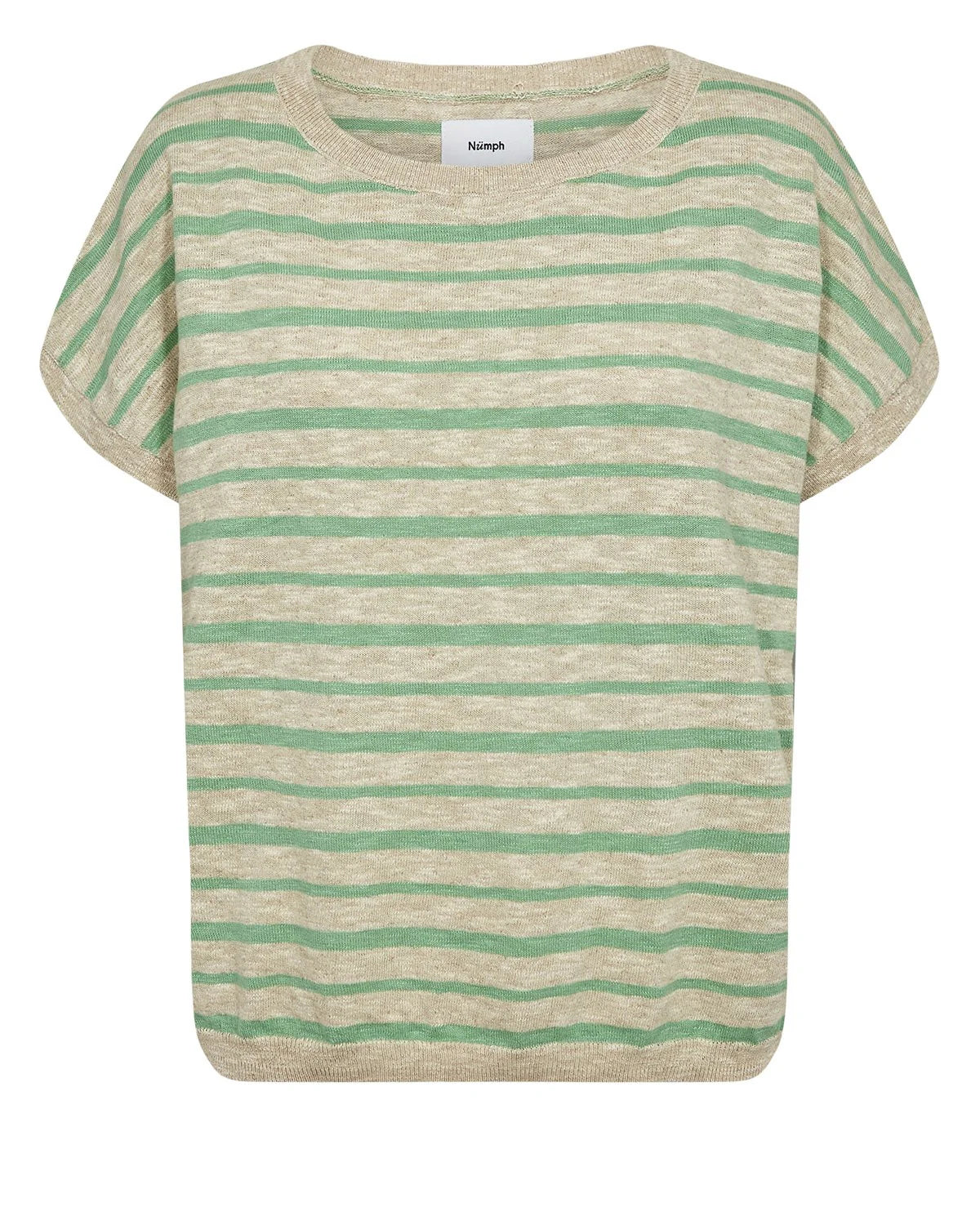 Nümph Striped Pullover in green