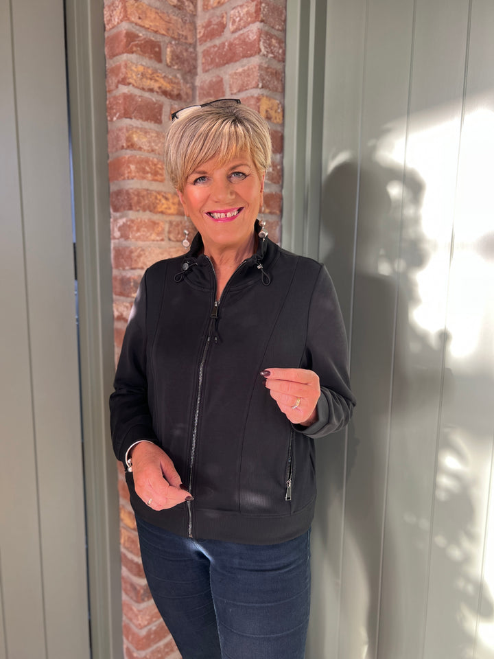 Cecil Sportive Sweat Jacket  In Black