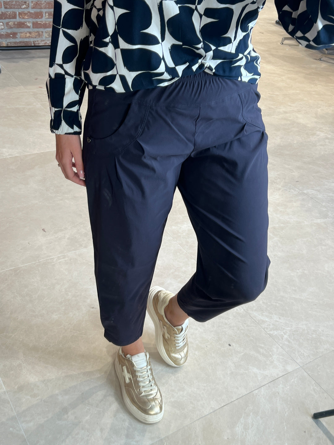 Stehmann Rachell Bengaline Trousers In Navy