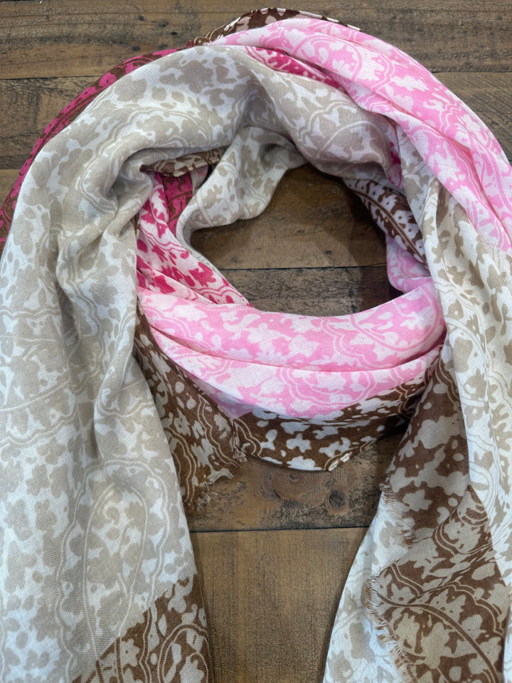Soya Concept Denezia Scarf In Pink Multi