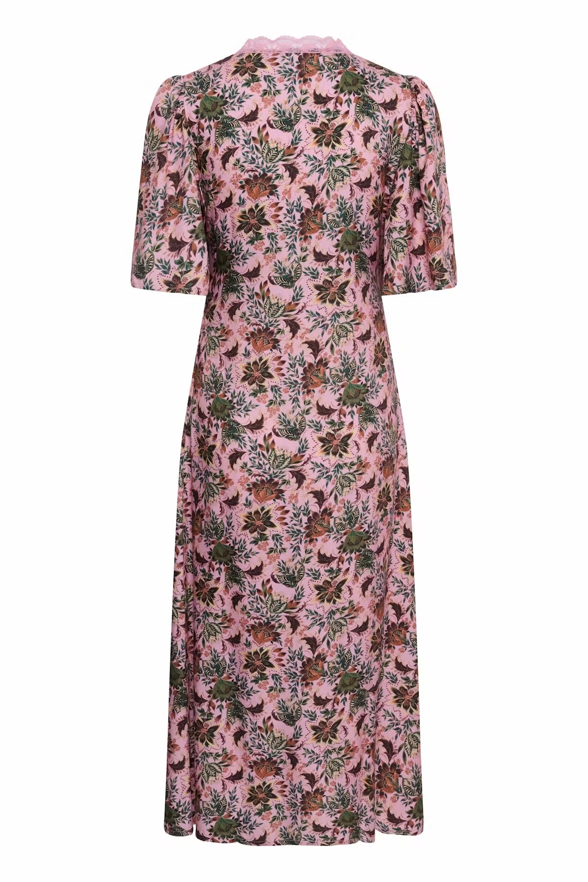 Bloom print dress in pink multi