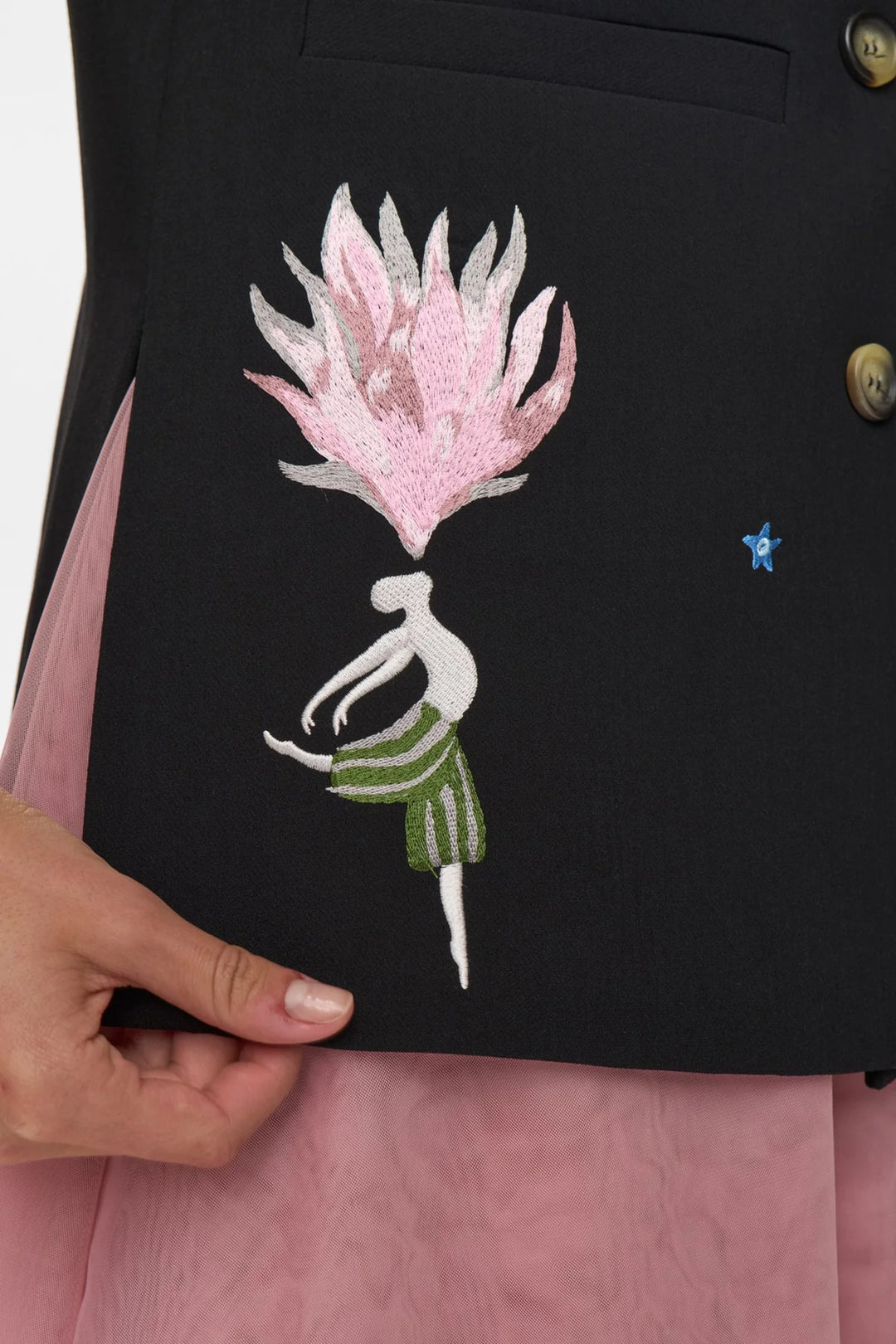 Nümph Nualmut Long Vest In Caviar