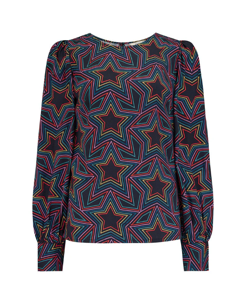 Sugarhill Brighton Ronnie Rainbow Blouse In Multi