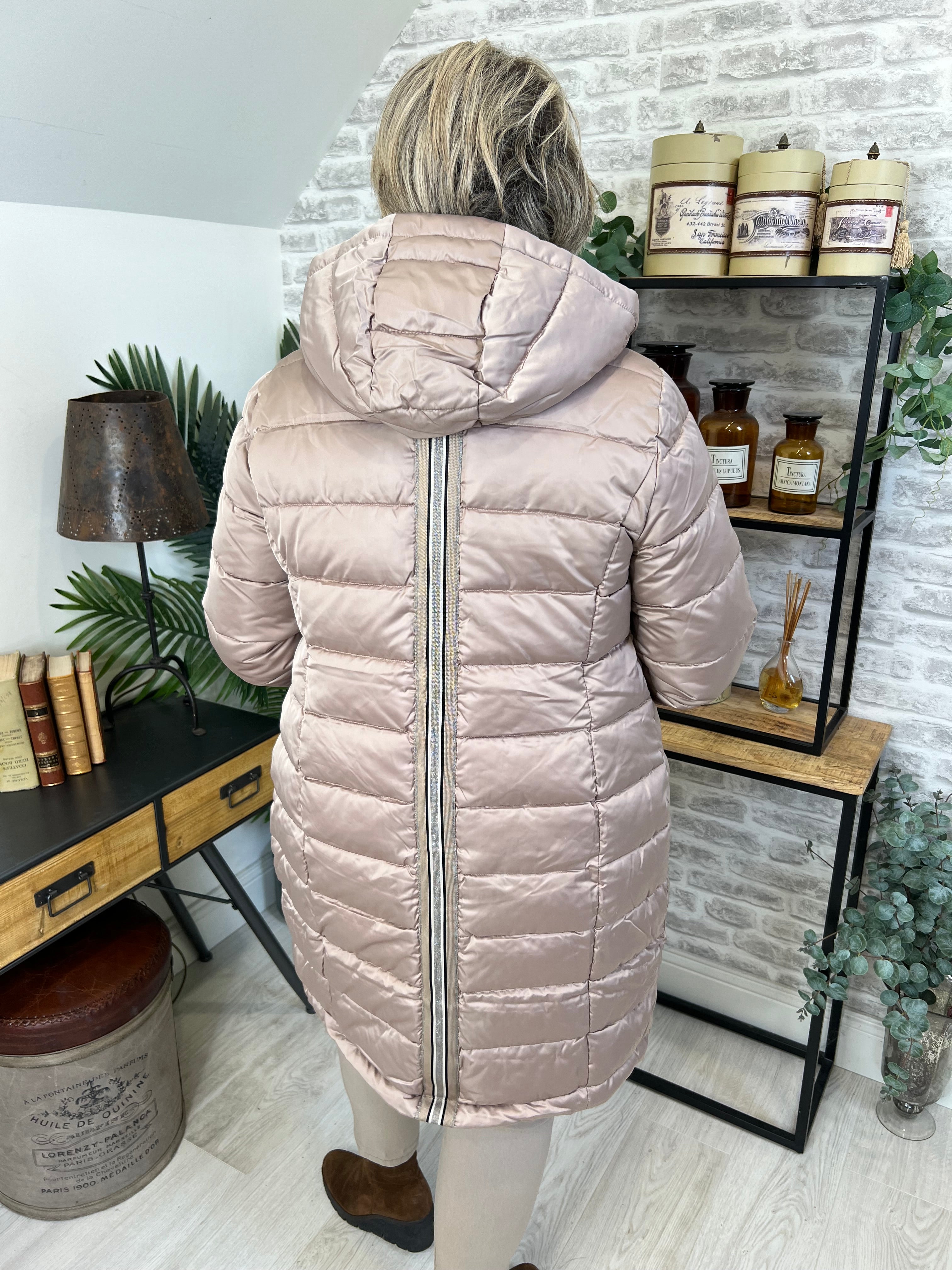 Monari Quilted Coat in Mocha