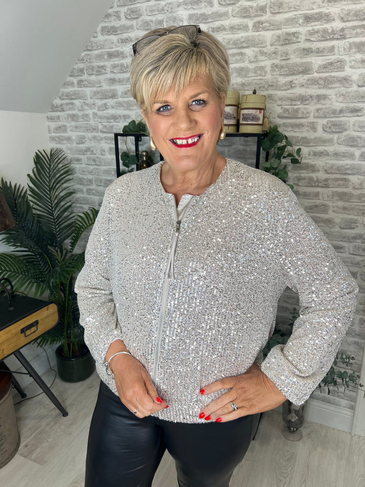 Ashley Sparkle Jacket In Gold