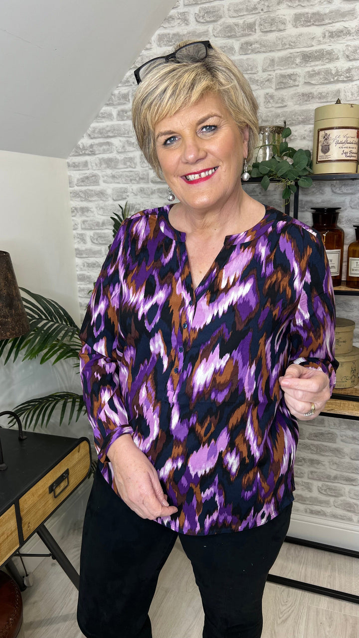 Street One Bamika Blouse In Deep Pure Lilac