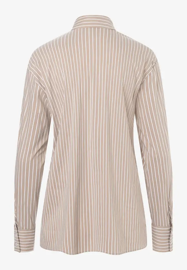 More & More Striped Shirt In Taupe