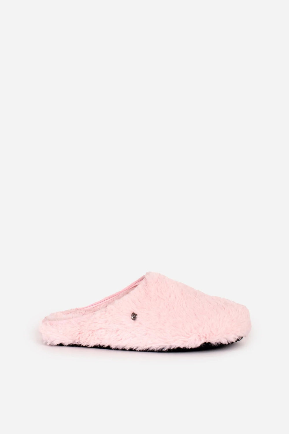 Brakeburn fluffy Slip on slippers in pink - Crabtree Cottage