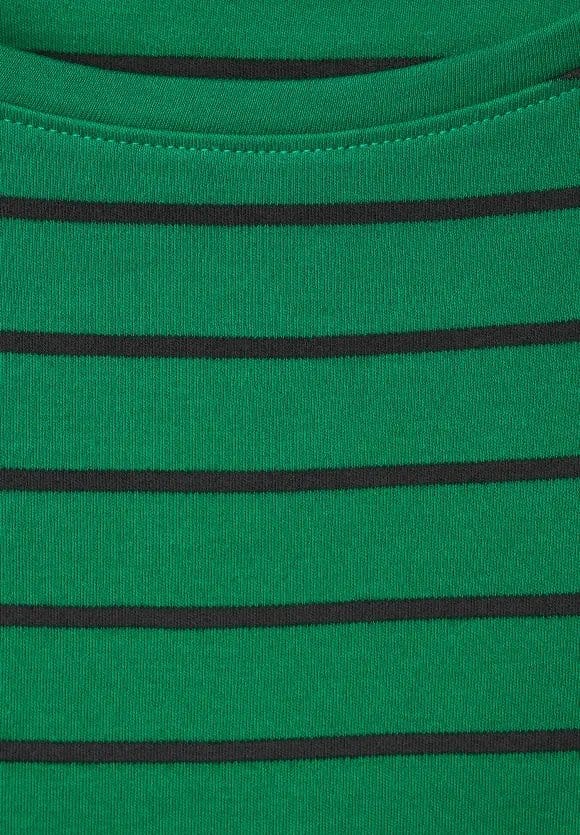 Cecil Boatnet Top With Stripes In Green & Black - Crabtree Cottage