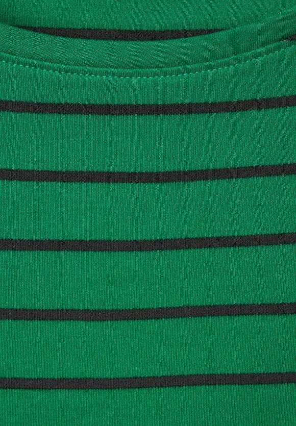 Cecil Boatnet Top With Stripes In Green & Black - Crabtree Cottage
