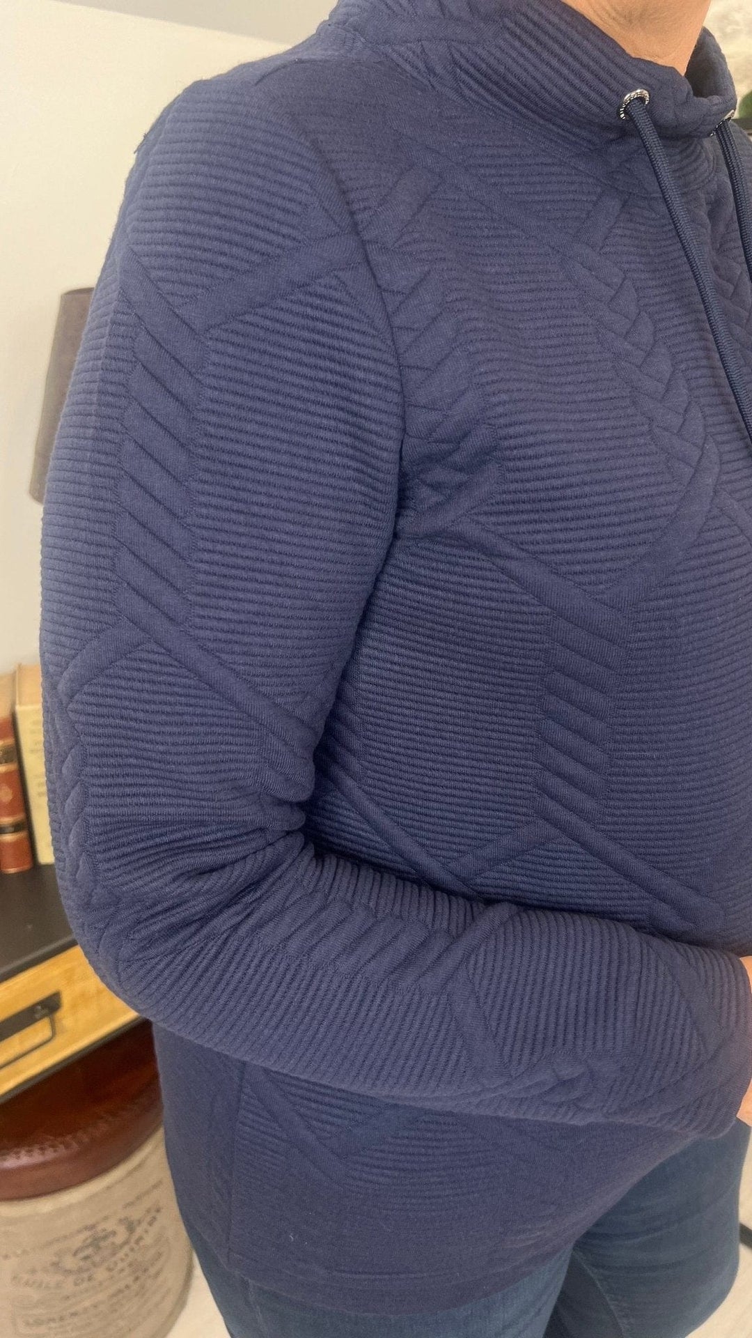 Cecil Cable Patterned Jumper With Drawstrings - Crabtree Cottage