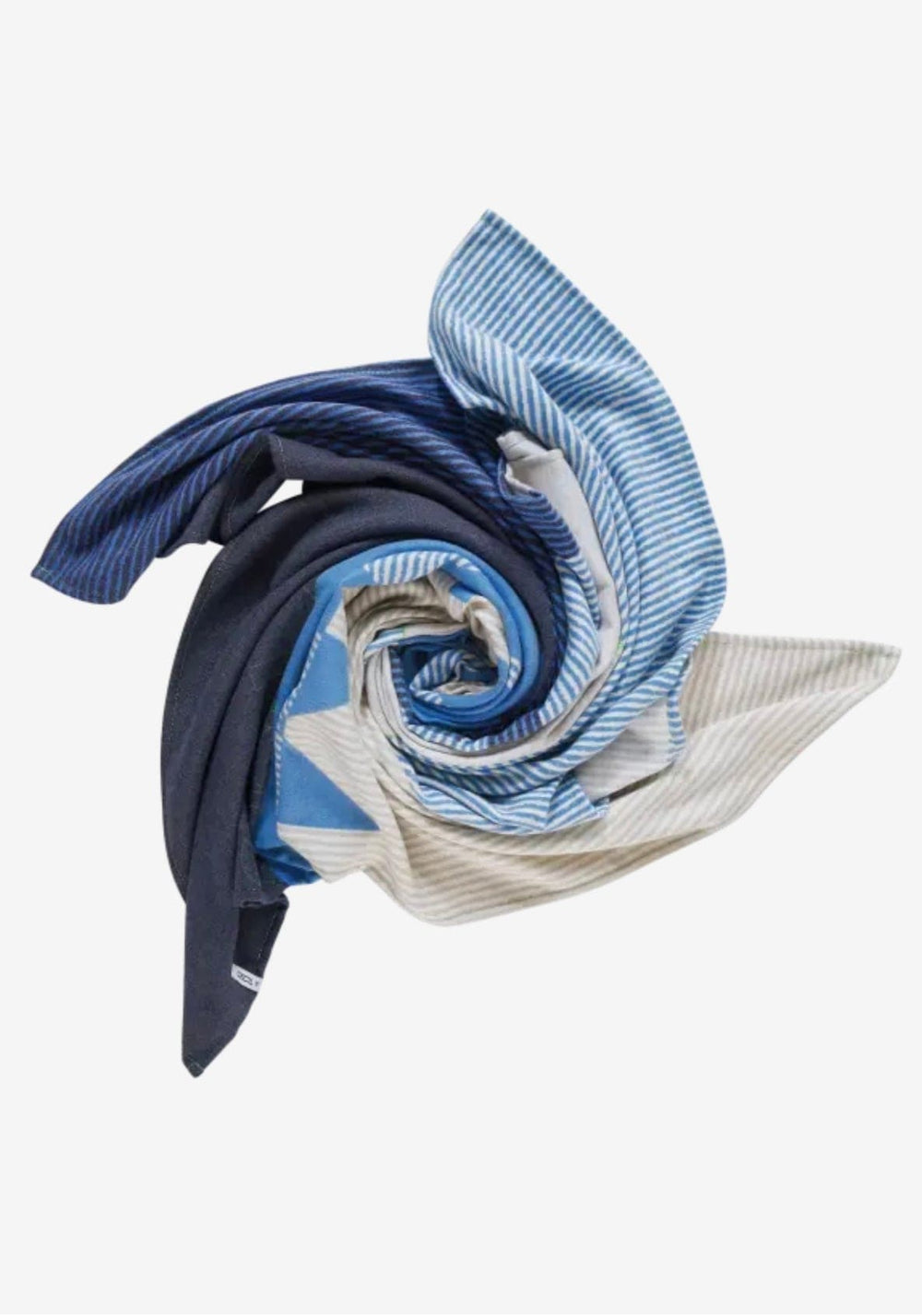 Cecil Cosy Print Cloth Scarf In Water Blue - Crabtree Cottage
