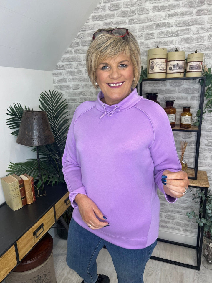 Cecil Matmix Sweatshirt In Sporty Lilac - Crabtree Cottage