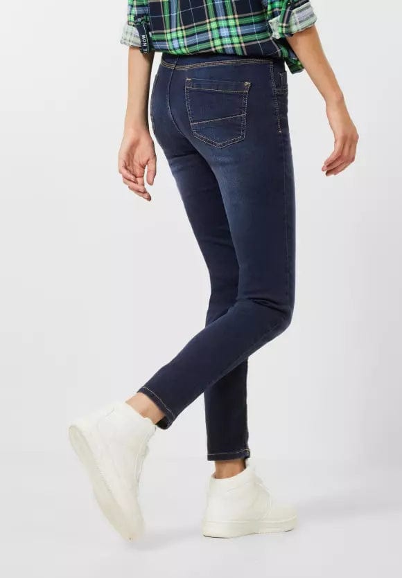 Cecil Mid-Blue Wash Toronto High Waisted Denim Jeans - Crabtree Cottage