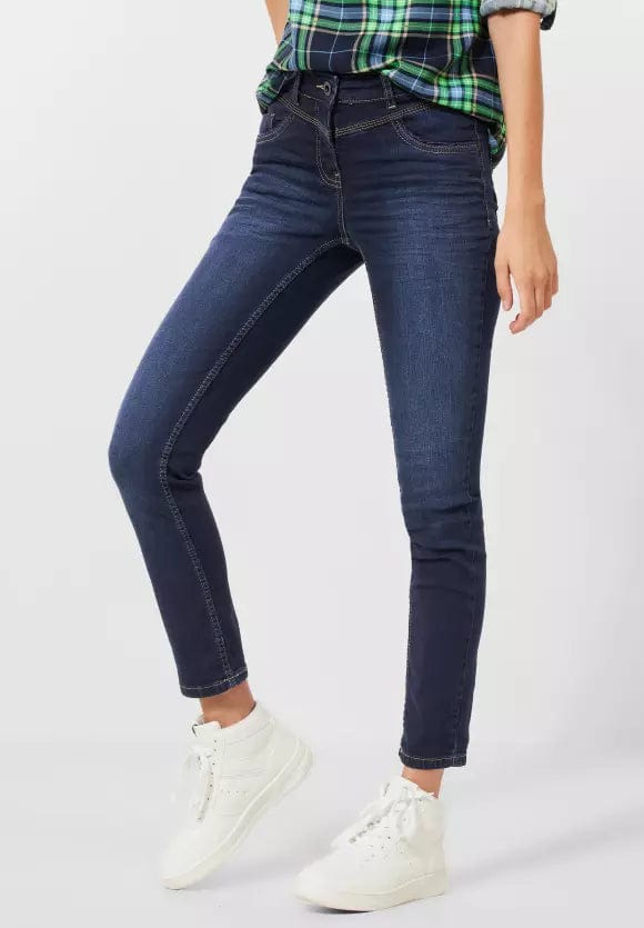 Cecil Mid-Blue Wash Toronto High Waisted Denim Jeans - Crabtree Cottage