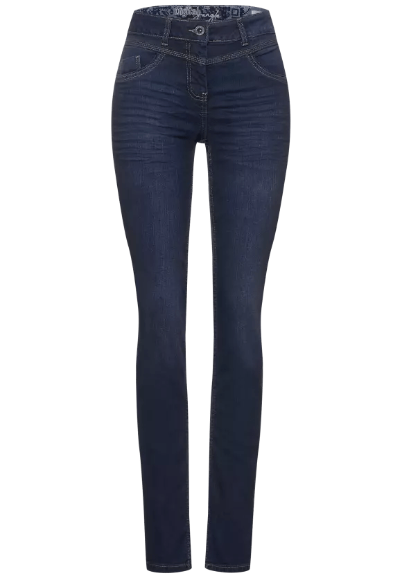 Cecil Mid-Blue Wash Toronto High Waisted Denim Jeans - Crabtree Cottage