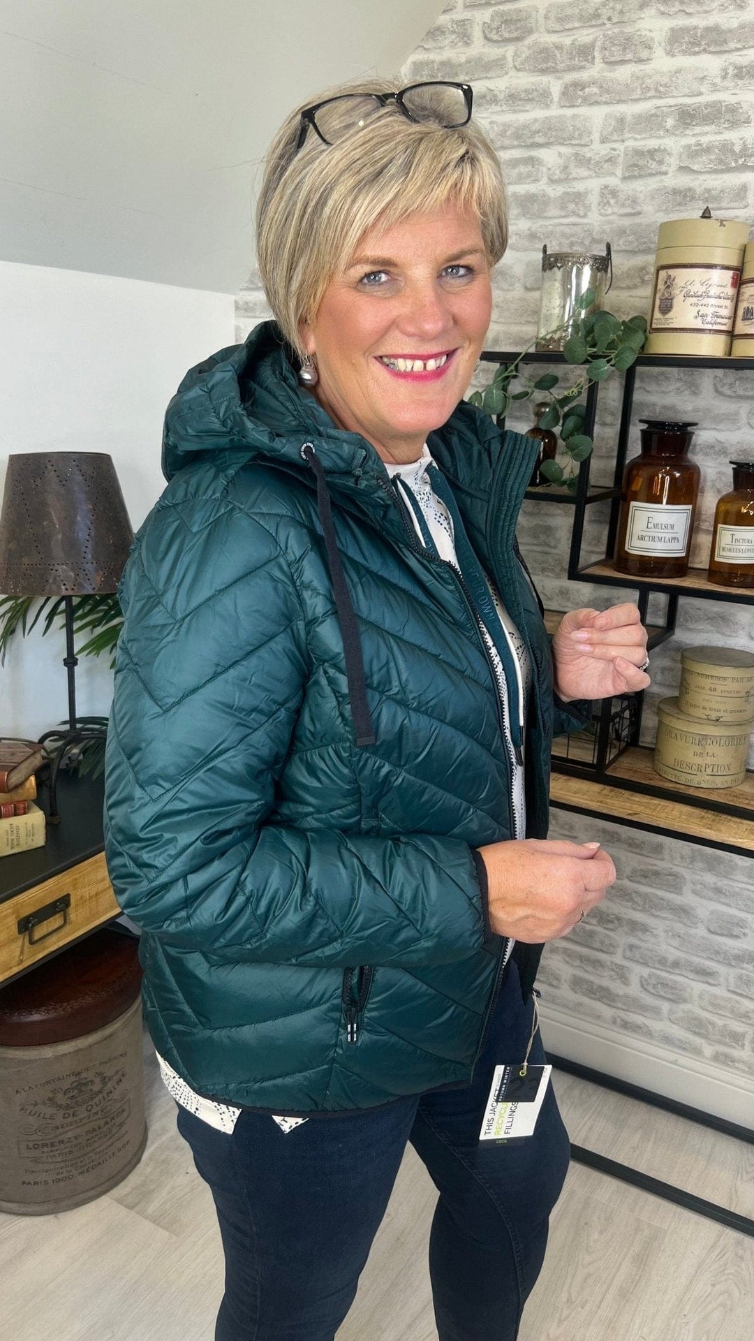 Cecil Padded Jacket With Detachable Hood - Crabtree Cottage
