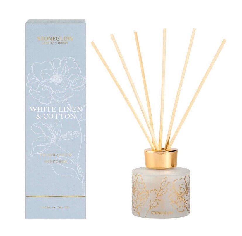 Day Flower White Linen & Cotton Diffuser - Crabtree Cottage