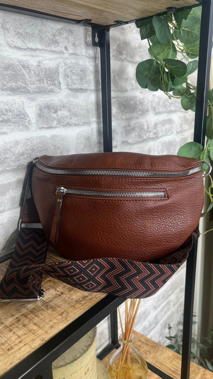 Ella Bum Bag Tan With Crossbody Strap In Tan - Crabtree Cottage