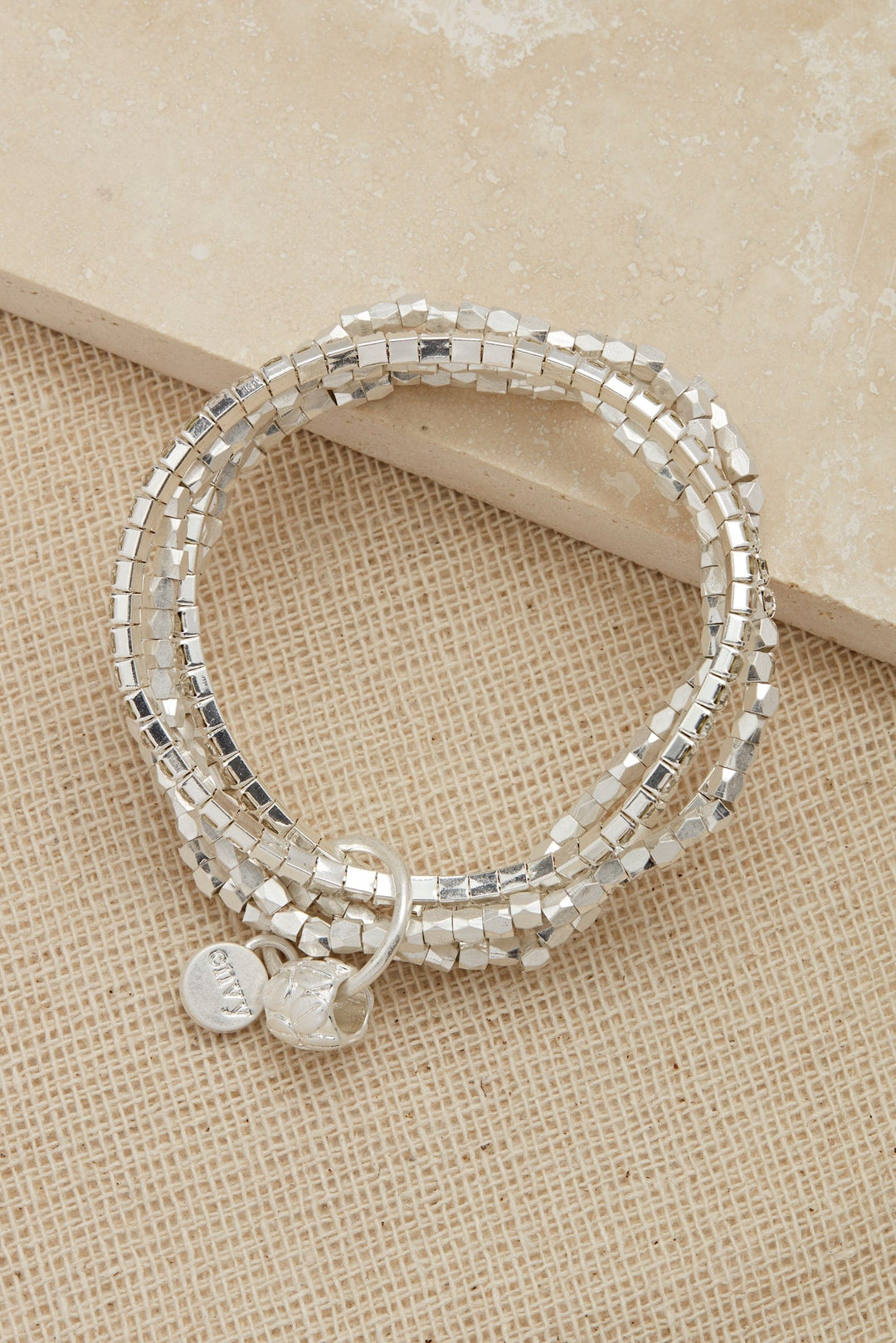 Envy Layered Diamanté Bracelet In Silver