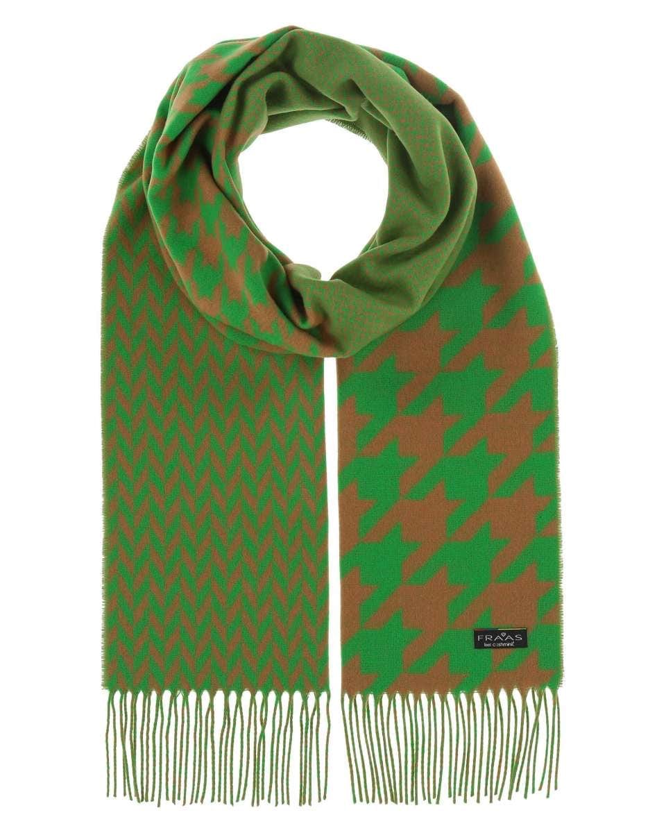 Fraas Houndstooth Scarf In Cyber Multi