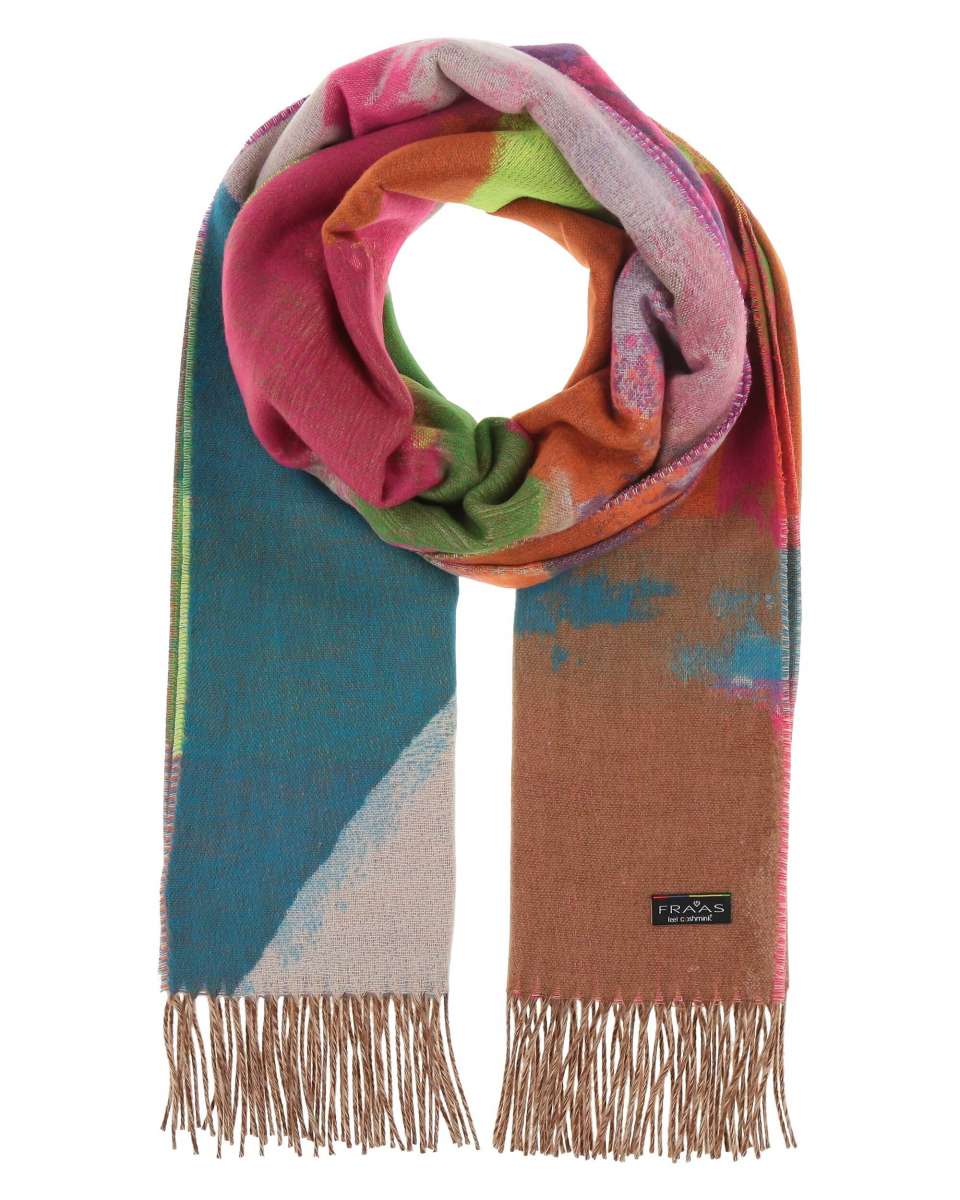 Fraas Patterned Scarf In Diva Pink