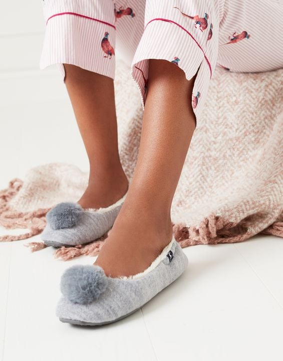 Joules Blue Pombury Ballet Slippers - Crabtree Cottage
