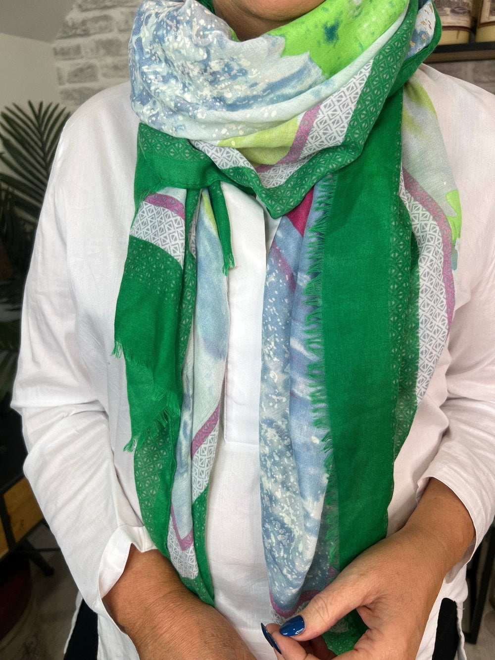 Kate Hermione Green Scarf - Crabtree Cottage