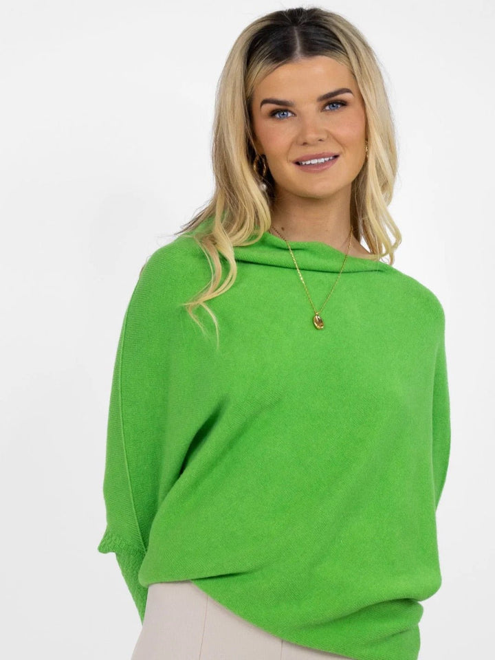 Kate & Pippa Windsor Knit Jumper In Lime Green - Crabtree Cottage