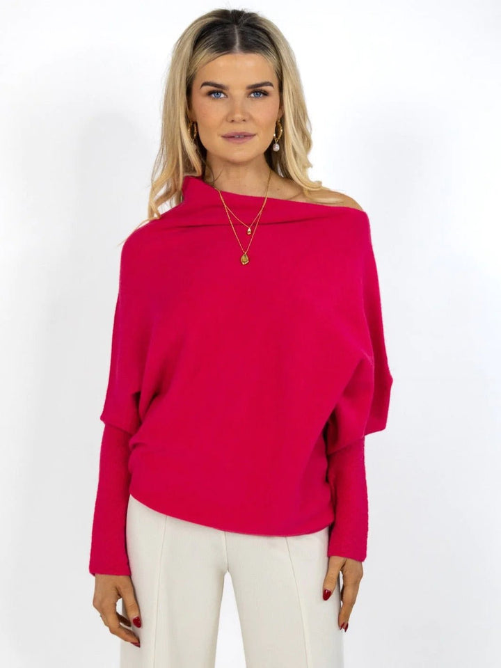 Kate & Pippa Windsor Knit Jumper In Raspberry - Crabtree Cottage