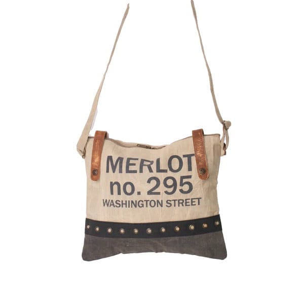 Merlot Upcycled Canvas Cross Body Bag - Crabtree Cottage