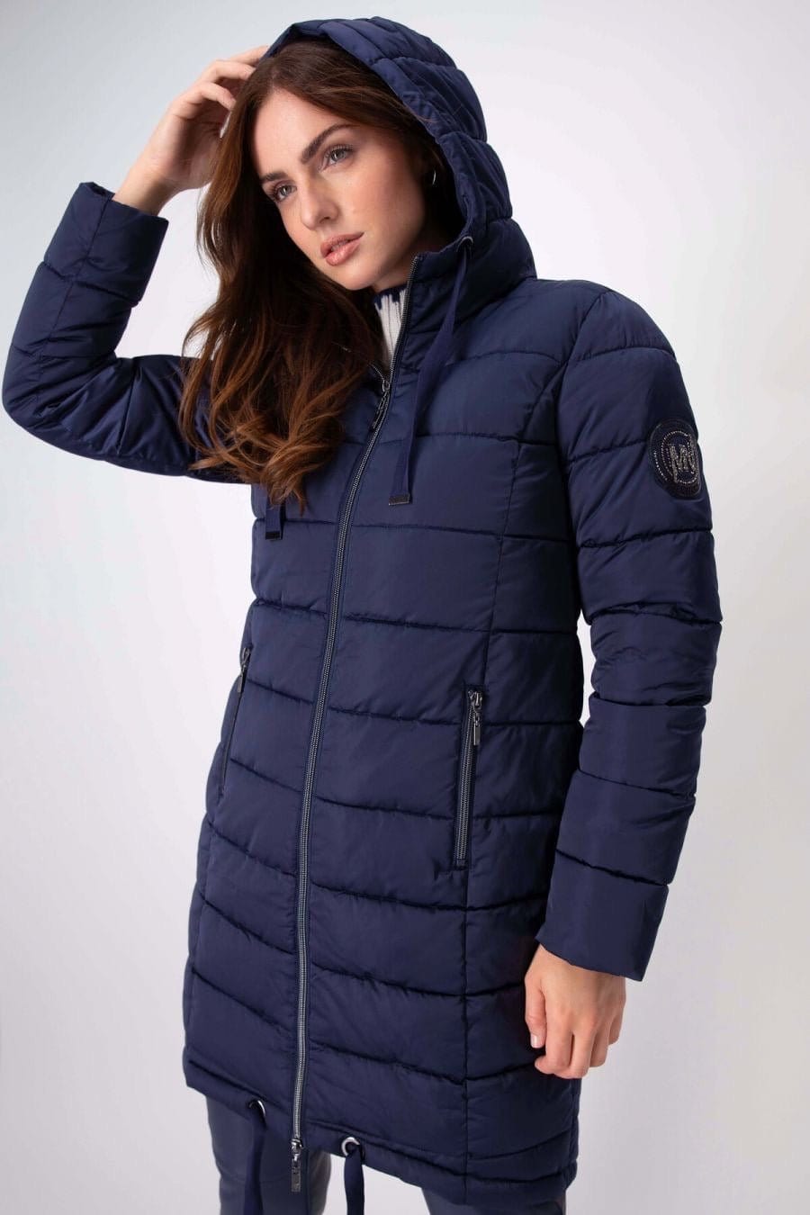 Monari Padded Coat in Midnight Navy - Crabtree Cottage