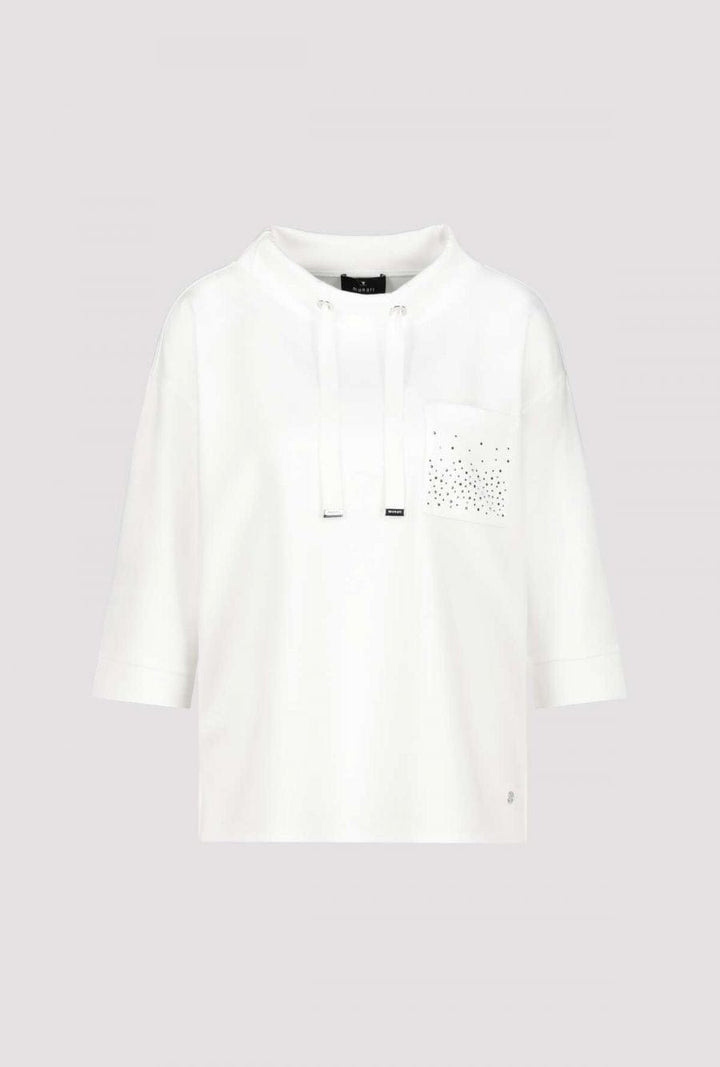 Monari Sweatshirt With Glitter Pocket In off white - Crabtree Cottage