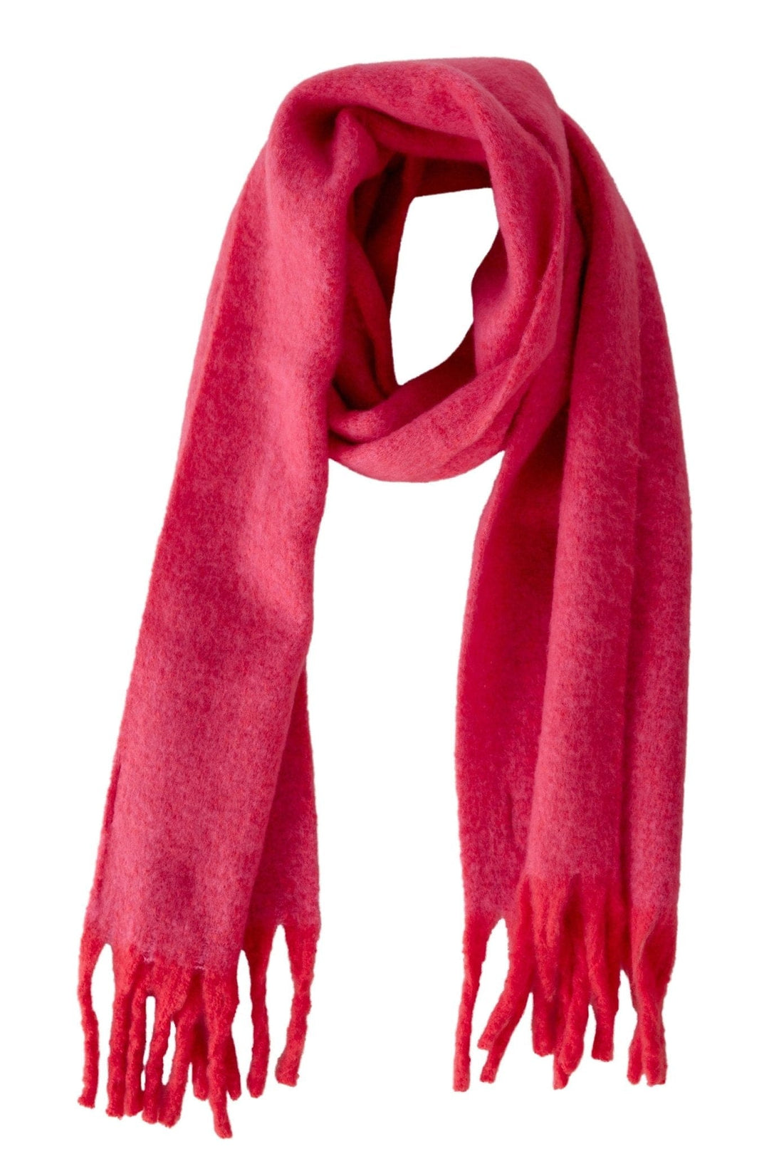 Oui Blanket Scarf With Tassels In Pink - Crabtree Cottage