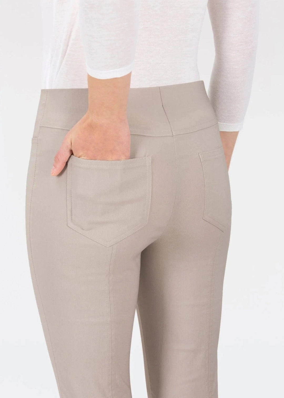 Stehmann Igor 6/8 Pull On Trousers In Stone - Crabtree Cottage