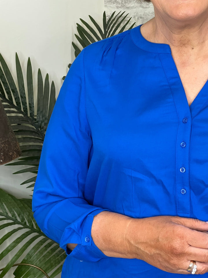 Street One Bamika Blouse In Fresh Intense Blue - Crabtree Cottage