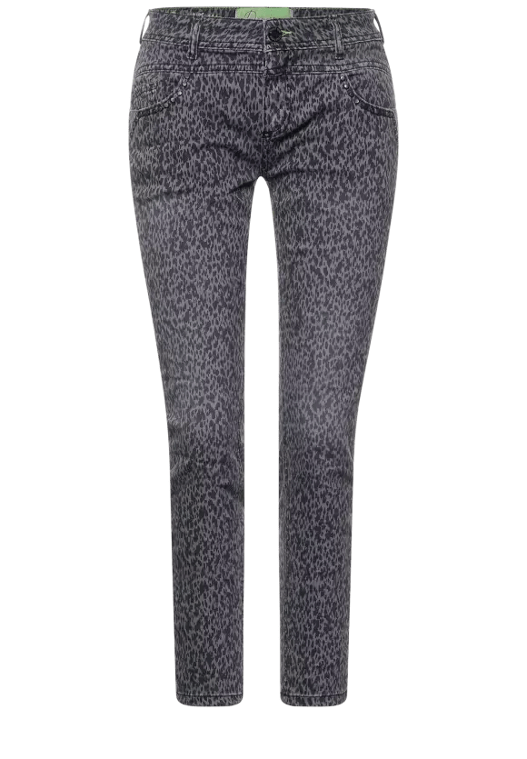 Street One Casual Fit Drizzle Dot Print Jeans