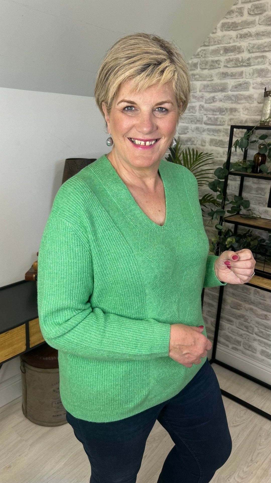 Street One Knitted Jumper In Gentle Green - Crabtree Cottage