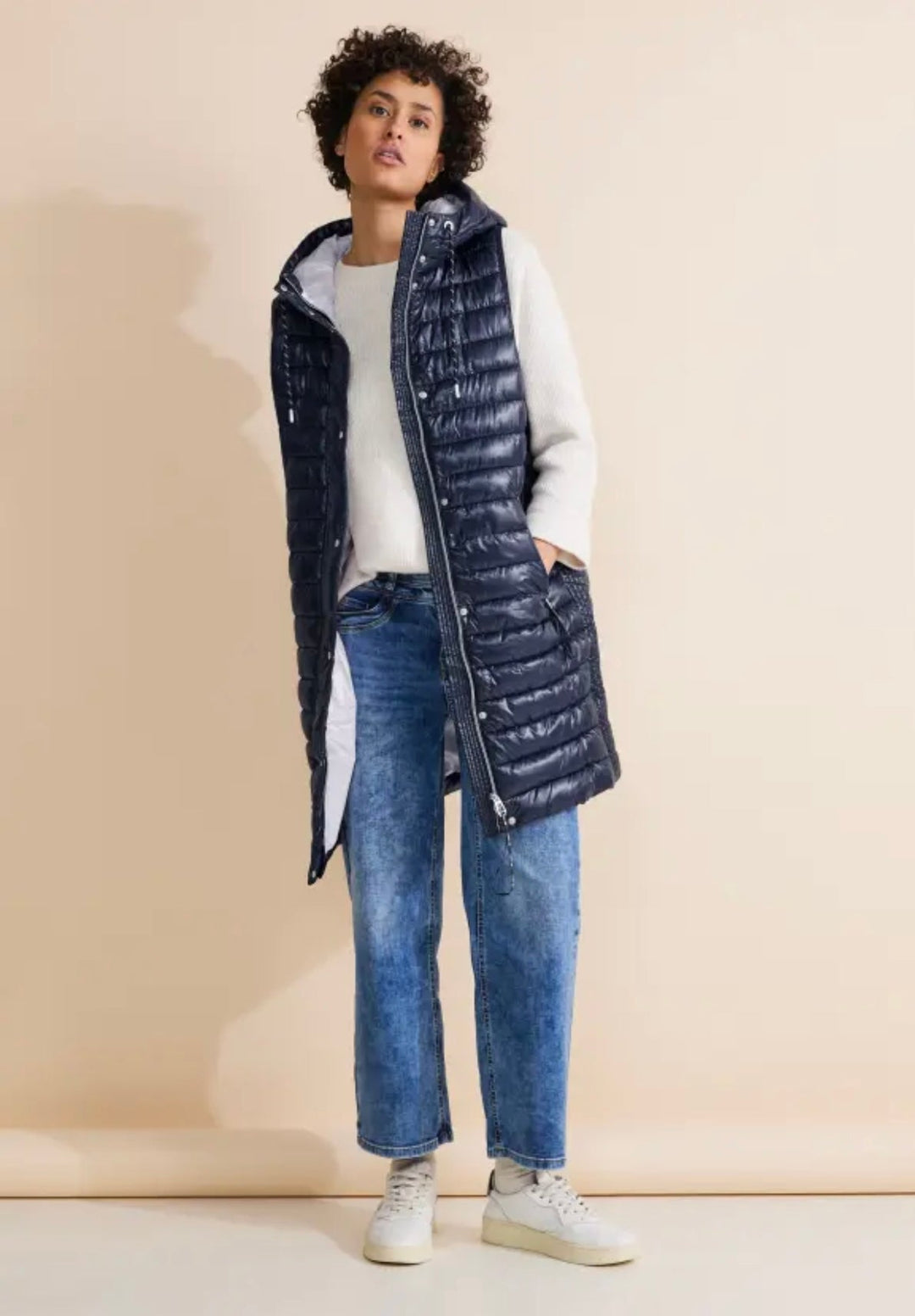 Street One Padded Gilet In Gravity Blue - Crabtree Cottage