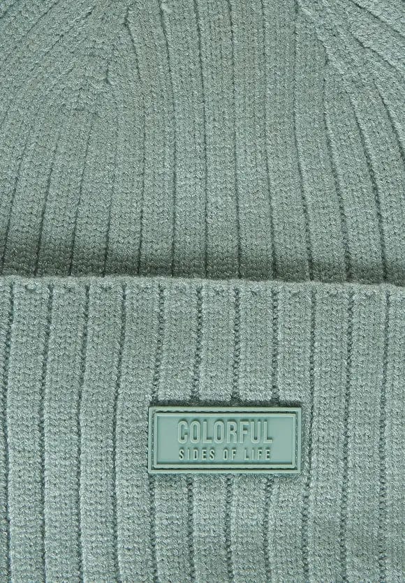 Street One Ribbed Beanie In Polar Mint - Crabtree Cottage