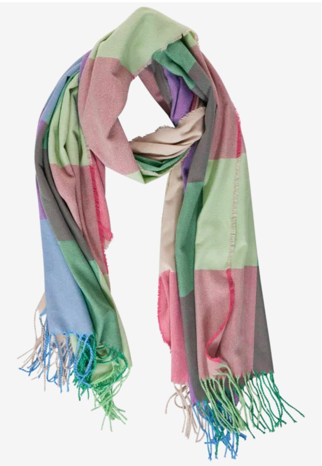 Street One Soft Checked Scarf In Multicoloured - Crabtree Cottage