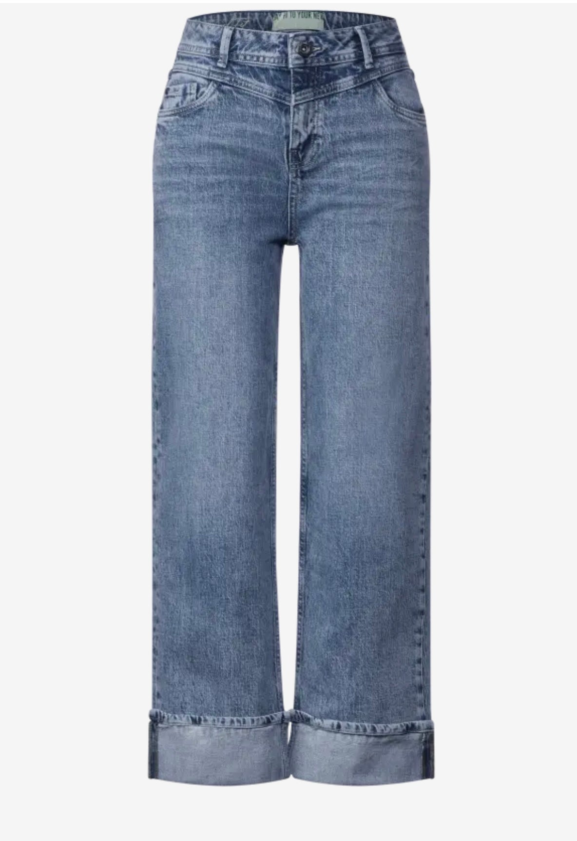 Street One Straight Leg Denim Jeans In Light Blue Wash - Crabtree Cottage