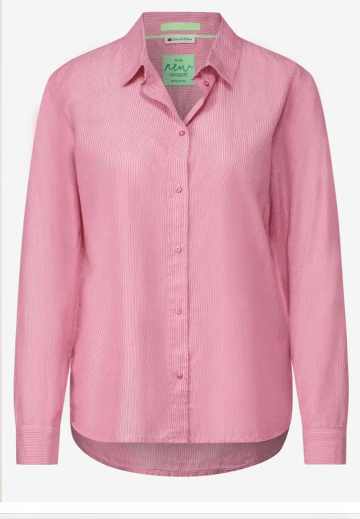 Street One Striped Shirt in Cosy Pink - Crabtree Cottage