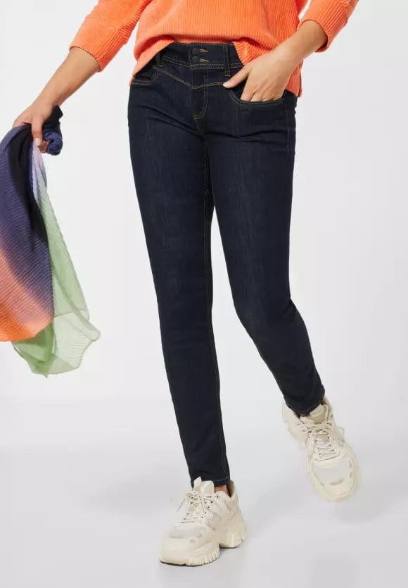 Street One York High waisted Dark Denim Jeans - Crabtree Cottage